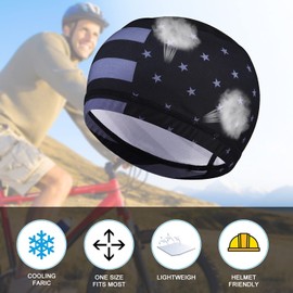 4Pcs Men Cooling Skull Cap Helmet Liner, Sweat Wicking Beanie Head Wrap Bicycle Hard Hat Motorcycle Football Cycling Running Hats Caps Women