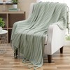Aormenzy Acrylic Knitted Fringe Throw Blanket, 50" x 60" Throw