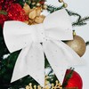 GXFCING 12 Pack White Christmas Bows for Christmas Tree 6