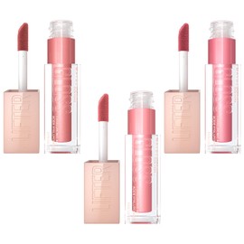 Maybelline Kit 3 Brillos Labiales Lifter Gloss en Tonos Rosas, 5.4ml c/u, de Larga Duración, con Ácido Hialurónico, Brillo hidratante hasta por 4 horas, con aplicador XL para una aplicación uniforme