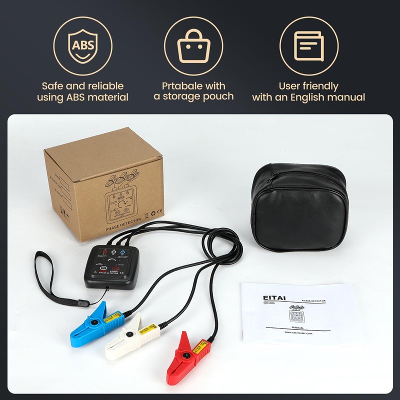 EITAI-ETCR1000C Non-Contact Phase Rotation Meter, AC 70V-1000V, Φ0.6inch/16mm, Manufacturer Direct