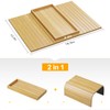 Bestjing Bamboo Sofa Arm Rest Tray Table for Couch -
