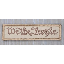 WE THE PEOPLE TAB HOOK DESERT TACTICAL MORALE PATCH