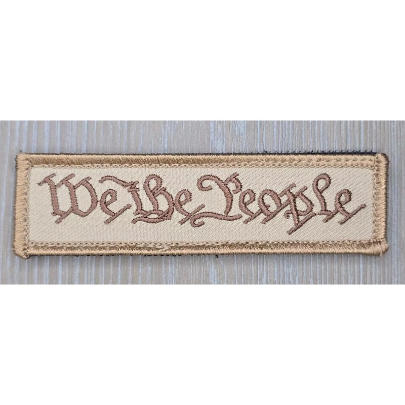WE THE PEOPLE TAB HOOK DESERT TACTICAL MORALE PATCH