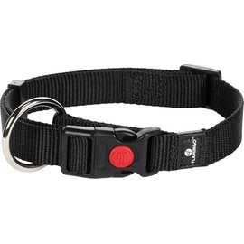 Flamingo Ziggi Black Collar - M | 40-55 cm x 20 mm x 2 mm, Adjustable, with Strain Relief, Durable and Design - Perfect for Medium Dogs