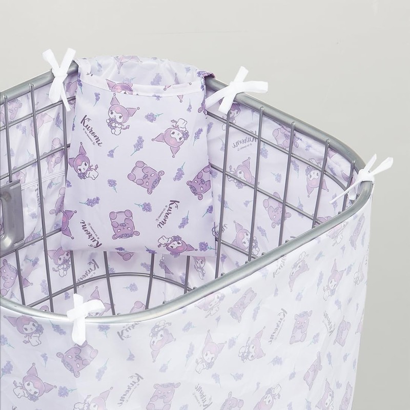 Skater BBCV1-A Sanrio Bicycle Front Basket Drawstring Cover, Chromi, Flower