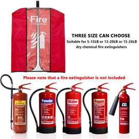 Fire Extinguisher Cover, Heavy Duty Fire Protective Sleeve from scuffs & scratches Accessories, 18"Wx26"L, 1 Pcs (13-20LB)