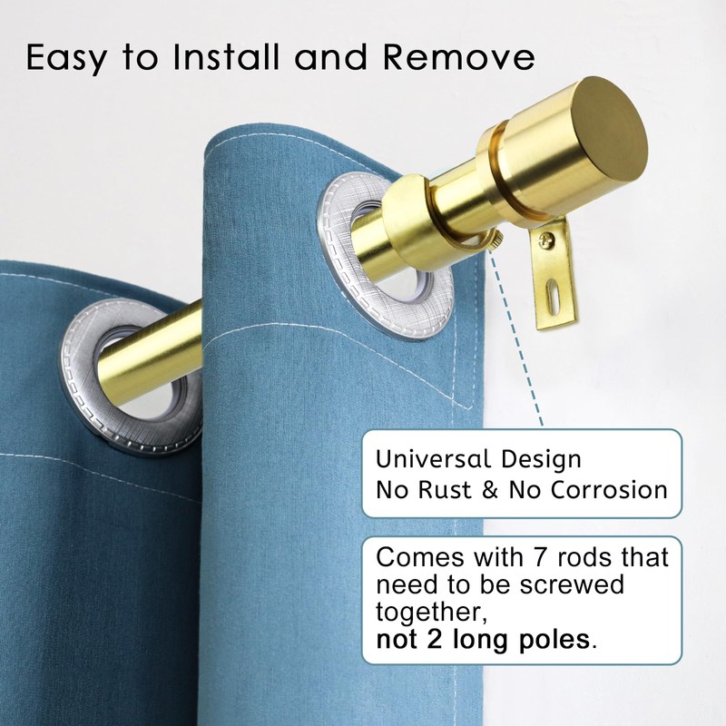 Byondeth Curtain Rods for Windows 16 to 120 Inches Adjustable
