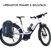 Urbanator Backpack - Pannier Combo for Cycling - 2 in