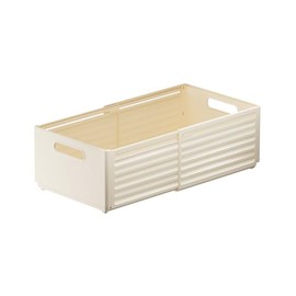 JINGHUANMEI Plastic Storage Box Organizer, Desktop Drawer with Dividers, Stackable (JHM06-[Wide 9.84 Inch])