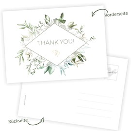 15 Thank You Cards I DIN A6 I Set Thank You Cards Postcards Thank You After Wedding Christening Birth for Communion Confirmation I dv_684