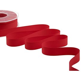 Furlanis - Nastro Decorativo Gros Grain, Nastro Canetè, Tessuto Italiano - Rosso, 20 mm x 20 m