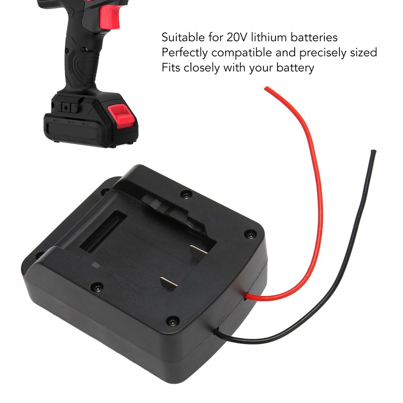 Secure Battery Adapter Independent Switch Dock Power Connector with Wires
