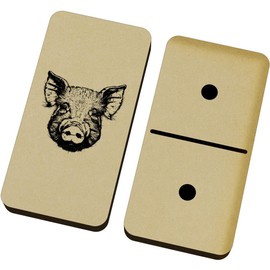 Azeeda 'Pig Head' Domino Set & Box (DM00042840)