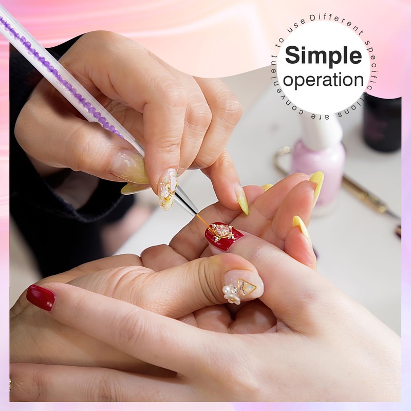 Nail Art Brushes 5PCS Nail Brush Set with Liner Brush
