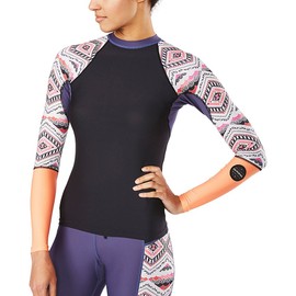 Dakine Damen Lycra kurz Flow Print Snug Fit Rash Guard LS
