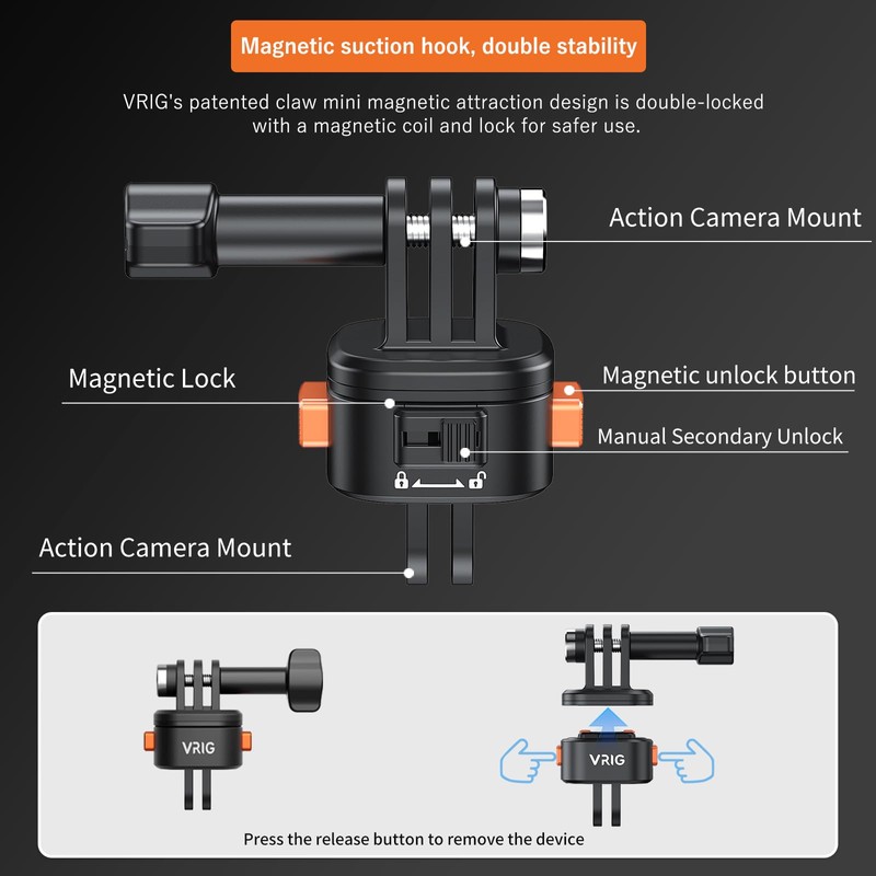 VRIG Claw Mini Quick Release Holder for Hero 13 Accessories