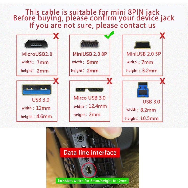 Replacement USB Camera Data Charging Cable Cord for Nikon Coolpix