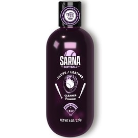 Sarna Softball Cleanser & Baseball Glove Cleaner, 8 oz – Removes Grime Without Darkening Surfaces - Water-Based Formula, Fits Various Glove Types, and Applies Easily – Pro Baseball Glove Cleaner