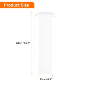 sourcing map 12pcs Umbrella Bags 25.2"x4.3" Wet Umbrella Sleeve Cover Reusable Folding Umbrella Storage Bag with Drawstring for Folding Travel Umbrellas, White