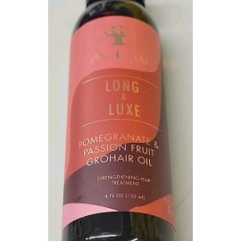AS I AM Long & Luxe Grohair Oil Pomegranate & Passion Fruit 4oz