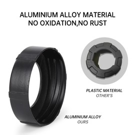 Sausage Caulking Gun Front Cap, Durable Sausage Caulk Gun Aluminum Front Cover with Cone Nozzles(Black-3 Pack)