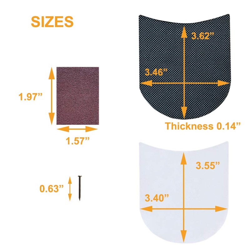 Unikstep 2 Pairs Shoe Heel Pads, Shoe Repair Rubber Heels,