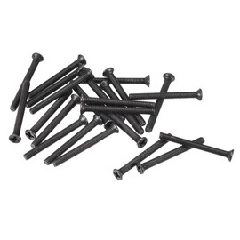 sourcing map Pack of 50 Phillips Flat Head Screws M3 x 30 mm Fastener Black for Laptop PC TV Fan Switch