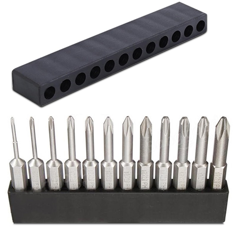 Pack of 5 Bit Holder Screwdriver Head Storage Plastic 12