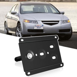 Front Bumper Tow Hook License Plate Mount Bracket Holder No Drill Relocator Hole Adapter Compatible with 2009-2014 Gen4 Acura TL