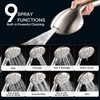 Cobbe High Pressure Shower Head with Built-in Pause Button, 9-Function