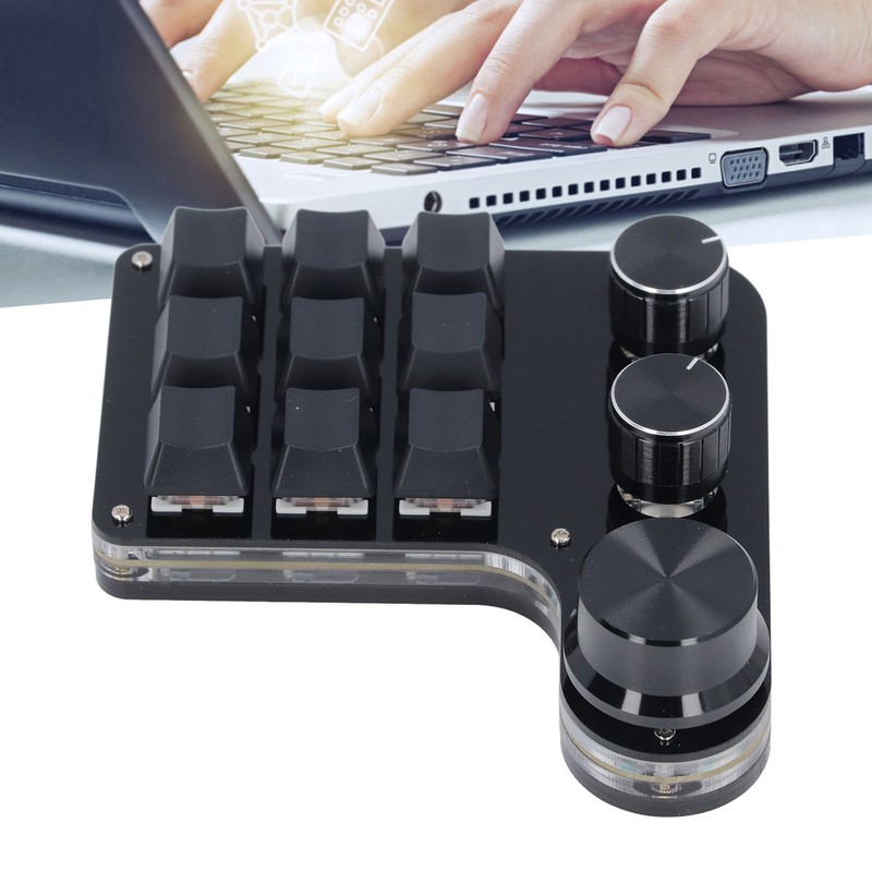 USB Mini Macro Mechanical Gaming Keyboard Programmable 9 Keys 3