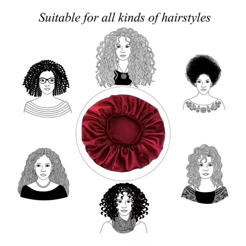 Dolores Gorro Satén Seda Dormir Sombrero Elástico Suave Alta Calidad