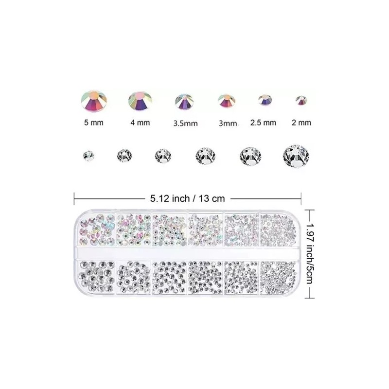 AJC Toys Piedra De Cristal Tornasol Super Calidad Nail Art