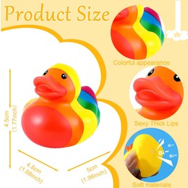 XPEX 4 Stück badeenten quietscheente badeenten gummiente Badewannen Spielzeug Quietscheente zum Baden und Spielen（F）