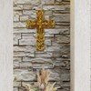 Comfy Hour Faith and Hope Collection Wall Hanging Cross (Gold)