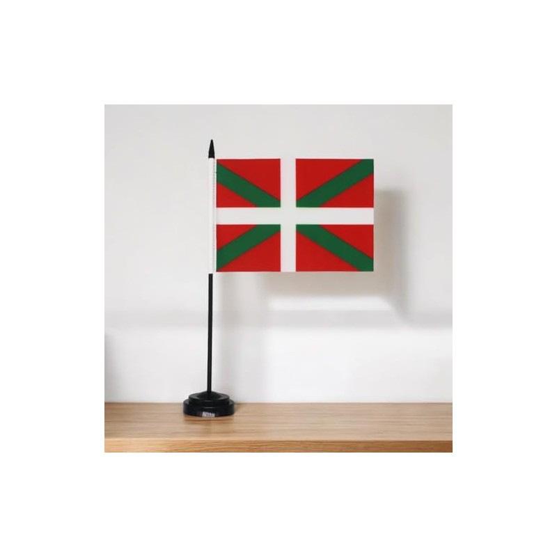 Pandiui23 Set of 2 Basque Country Table Flags 21 x