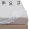 Soifox Double Fitted Sheets 40 cm Extra Deep Pocket White