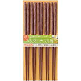 Kawai 027869 PET Ran Carved Return Chopsticks Enge 5P