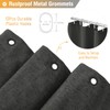 BTTN Charcoal Grey Shower Curtain - Linen Textured Heavy Duty