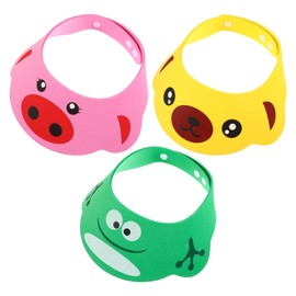 STOBOK Baby Bath Shower Cap: 3PCS Toddler Adjustable Soft Bathing Hat for Kids Children, Washing Hair Shampoo Protection Bath Cap