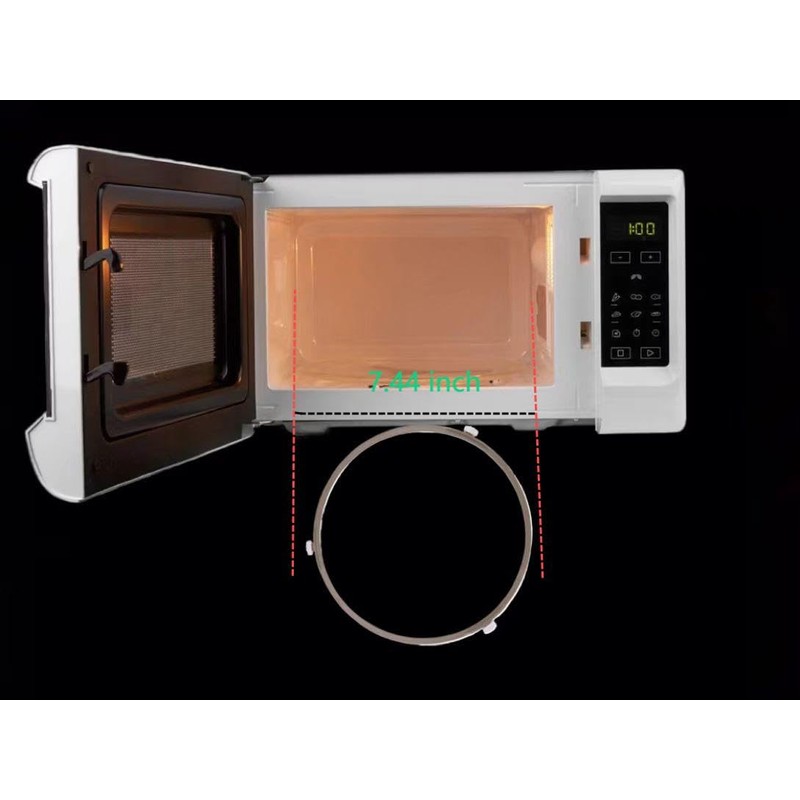 7.44 Inch Microwave Turntable Ring with 14mm Rollers - Glass