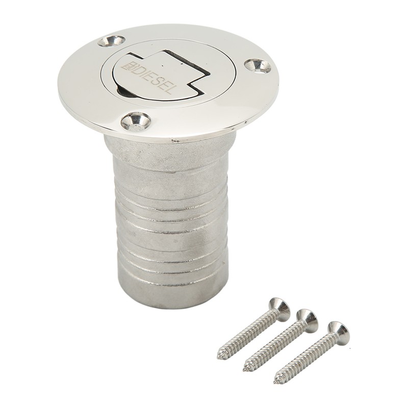Marine Boat Deck Filler with Keyless Cap Stainless Steel Mirror