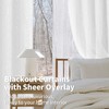 BGment White Room Darkening Curtains for Bedroom with Sheer Overlay,