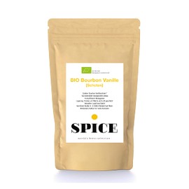 Spice Organic Bourbon Vanilla Beans, 5 Pods of 12-13 cm, Aromatic Organic Vanilla from Madagascar, Controlled Organic Cultivation (Vanilla Pods)