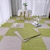 K ERATISNIK 9 Tiles Rattan Floor Mats Interlocking Foam Mats
