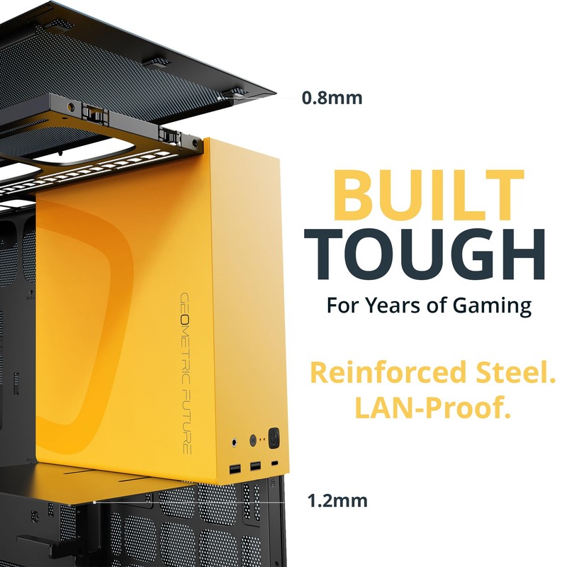 Geometric Future M5 Tempered Glass Mid Tower, E-ATX/ATX Gaming Case,