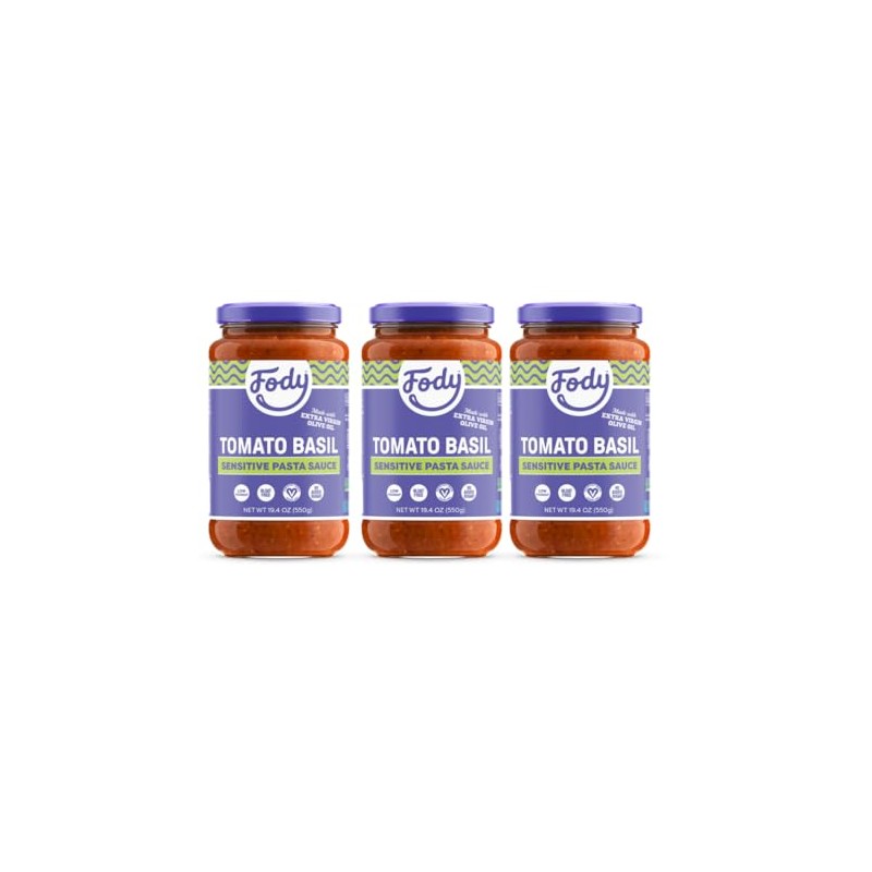 Fody Foods Tomato Basil Pasta Sauce, 19.4 Oz (Pack of