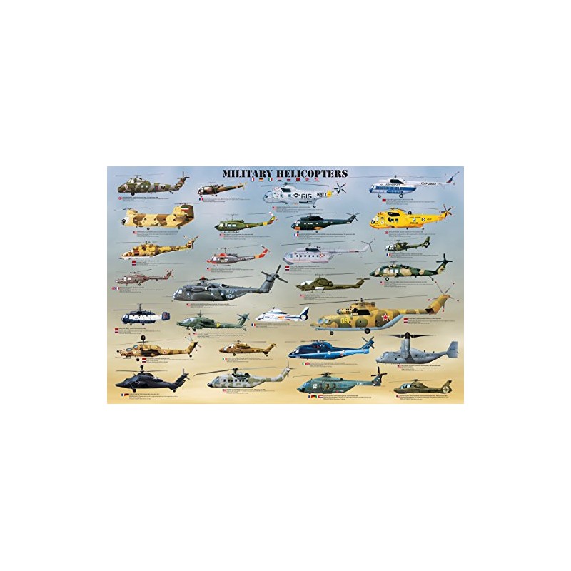 EuroGraphics Military Helicopters, Poster 36 x 24 inch