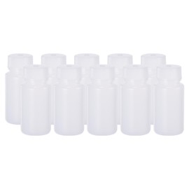 PATIKIL 20 Pcs 60ml Reagent Bottles, HDPE Wide Mouth Round Bottles with Screw Cap for Lab Water Reagent Liquids Solid Sample Storage Seal, Translucent White